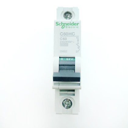 Schneider Electric C60HC 25652 C63 63A 63 Amp MCB Circuit Breaker Type C